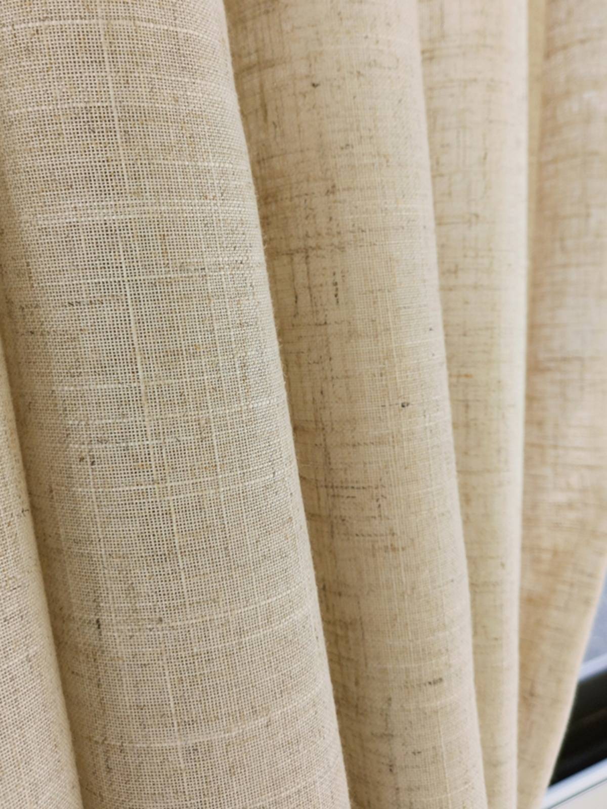 Clearance linen finished curtain