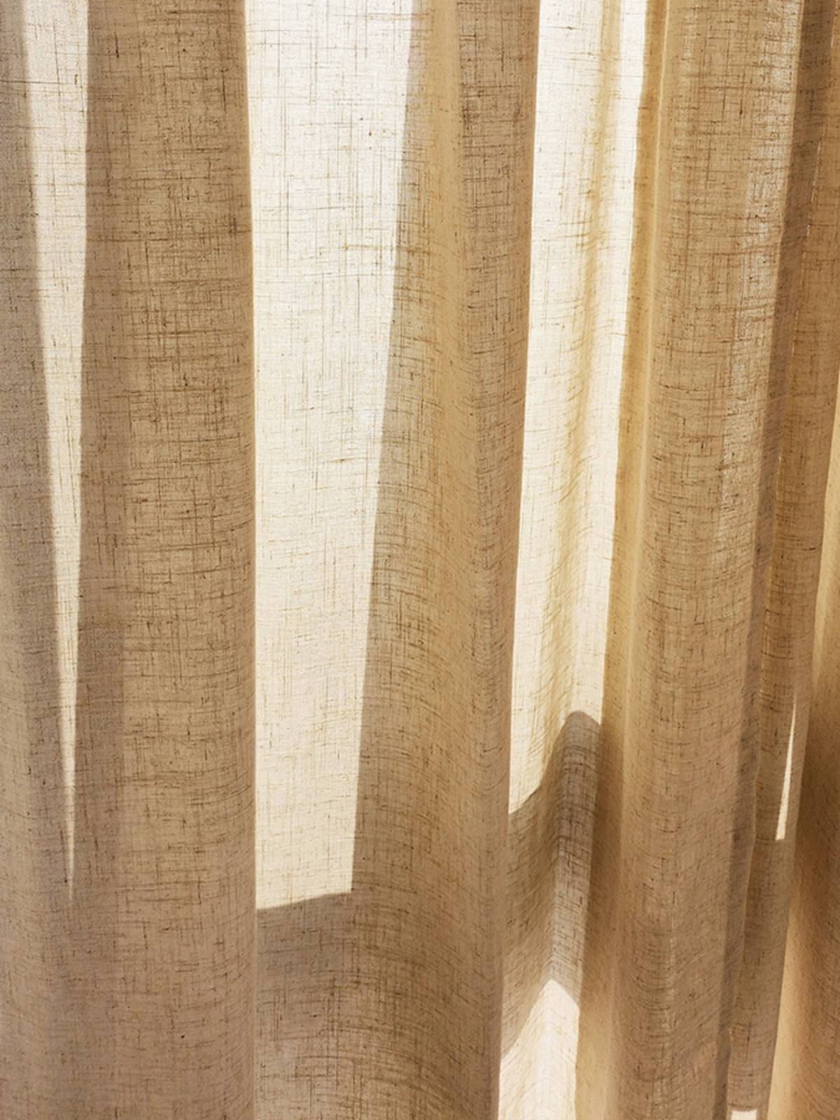 Clearance linen finished curtain
