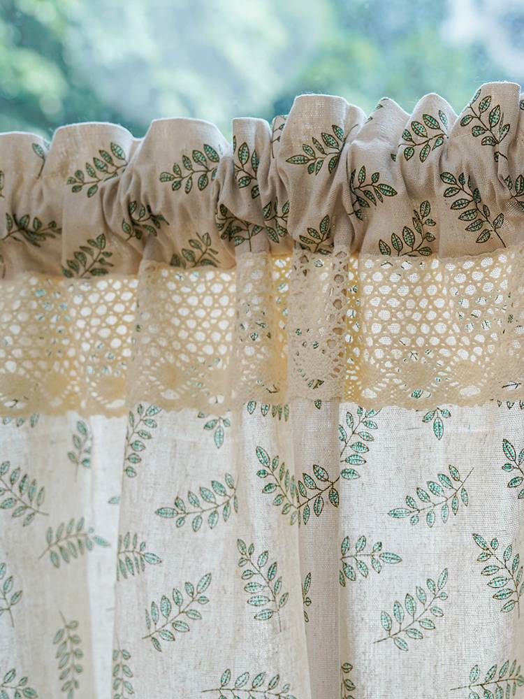 Unpolily of people cotton and hemp half curtain half -shading curtains