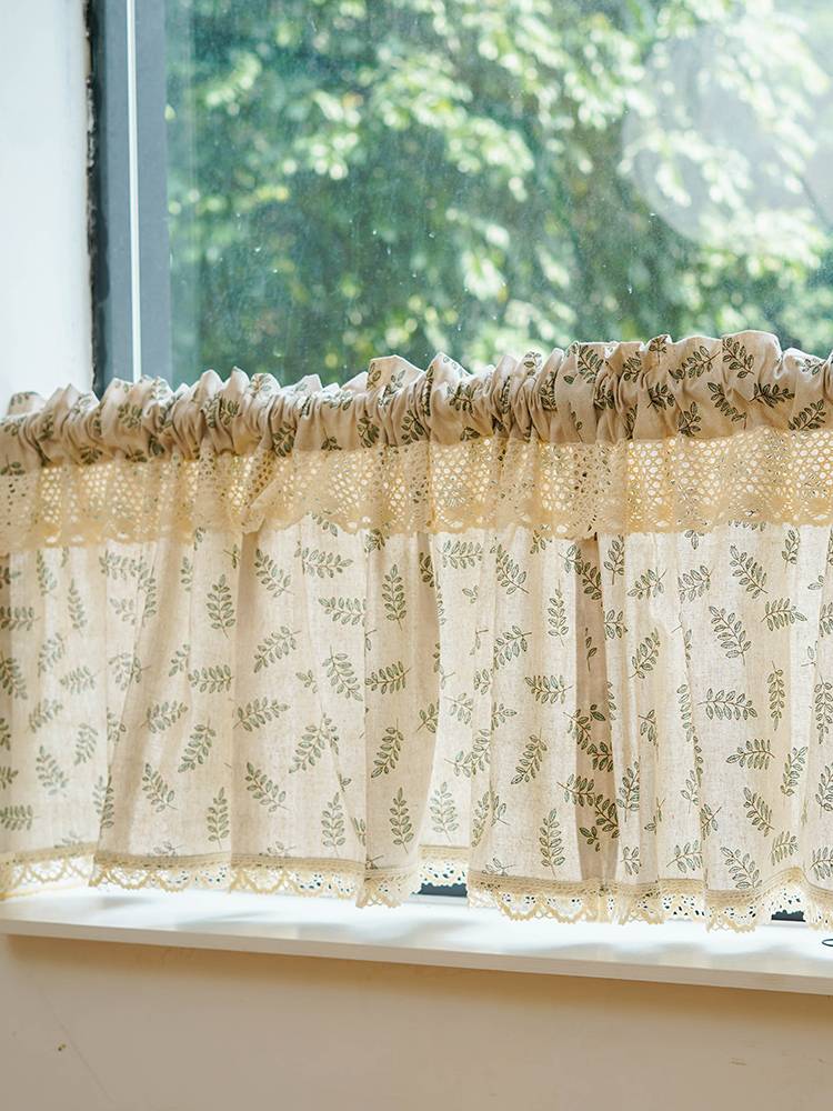 Unpolily of people cotton and hemp half curtain half -shading curtains