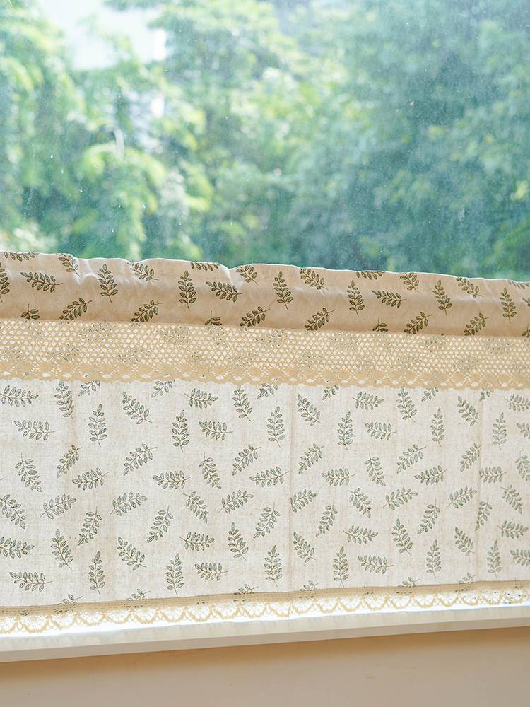 Unpolily of people cotton and hemp half curtain half -shading curtains