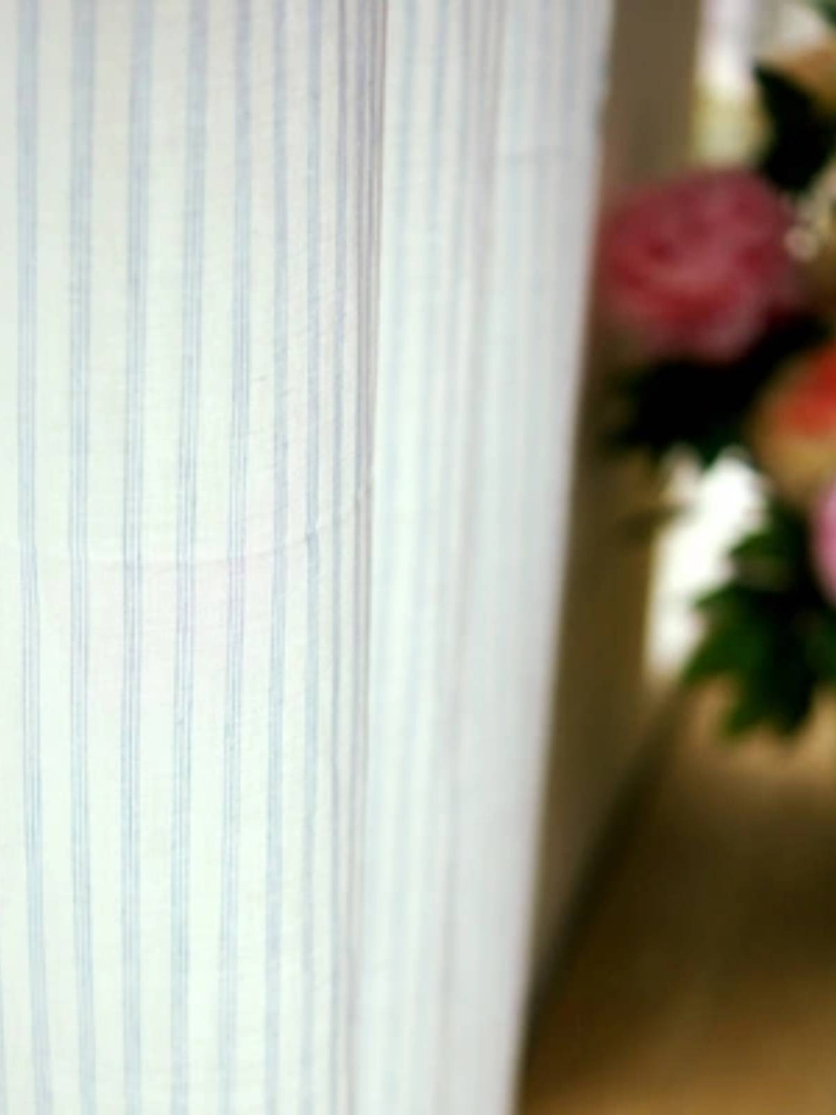 Rural Wind fabric stripes environmental protection living room curtain customization