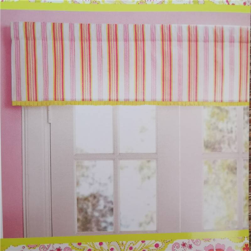 Rainbow strip ~ Exit original simple cotton curtain curtain coffee half curtain Fengshui curtain Children's pastoral versatile