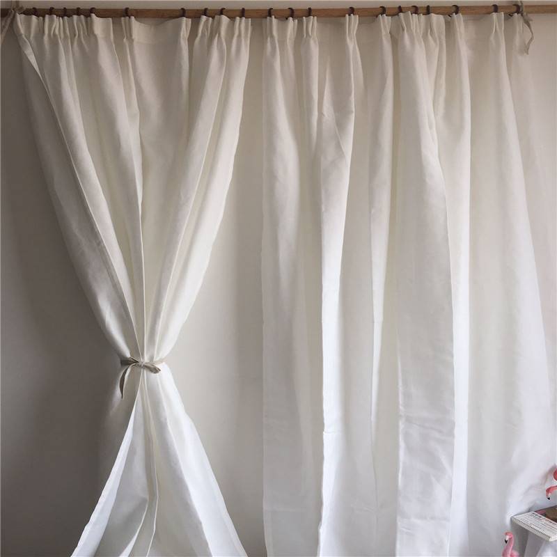 Curtain Winfold Bamboo Step Pure Color Bed White Living Room bedroom Simple and Modern Special offer Customized