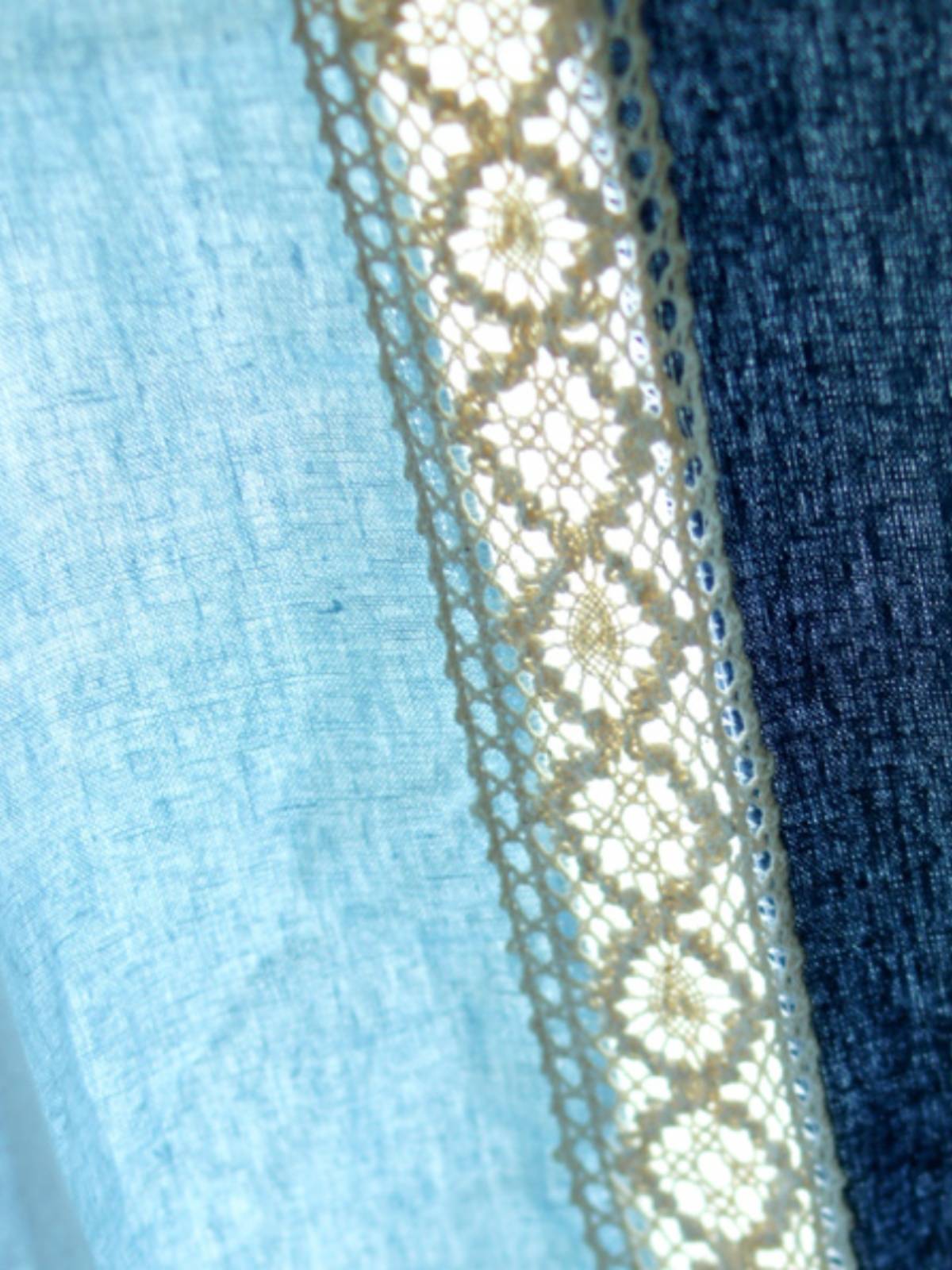 Mediterranean style dark blue villa light luxury hemp cloth