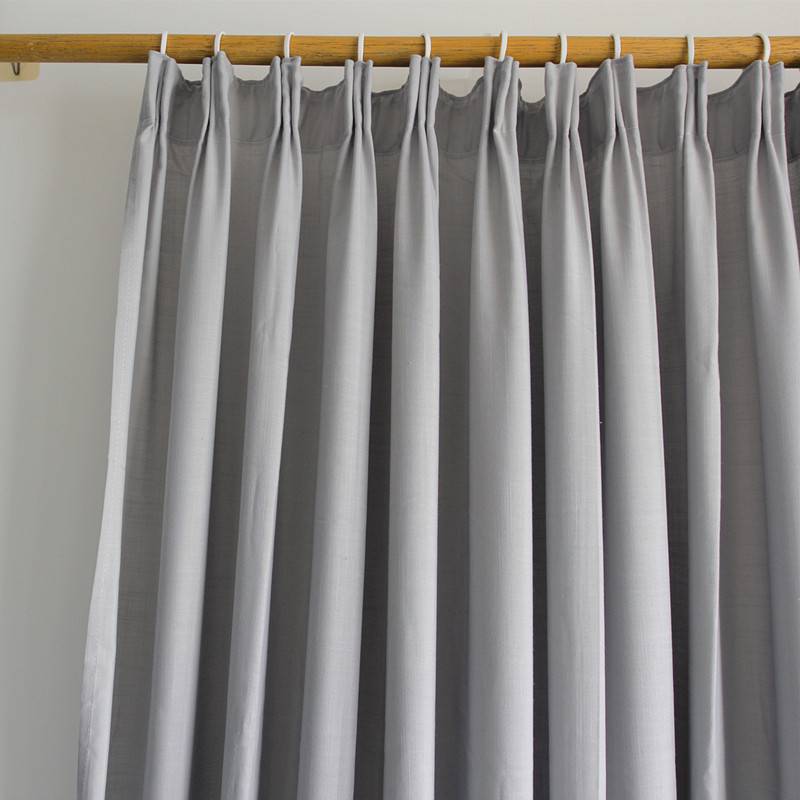 Hook -free punching curtains can customize the finished product to land on the balcony half -shading, simple pure color polyester flax bay window