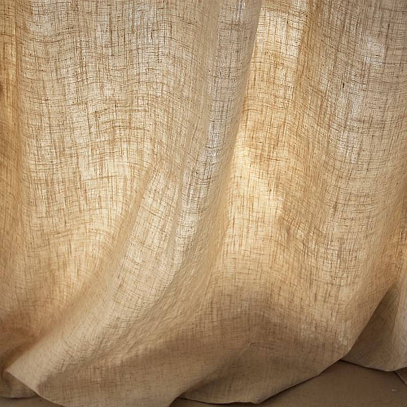 Special offer linen curtain finished shading plus European linen -style linen hook -up rod classroom living room