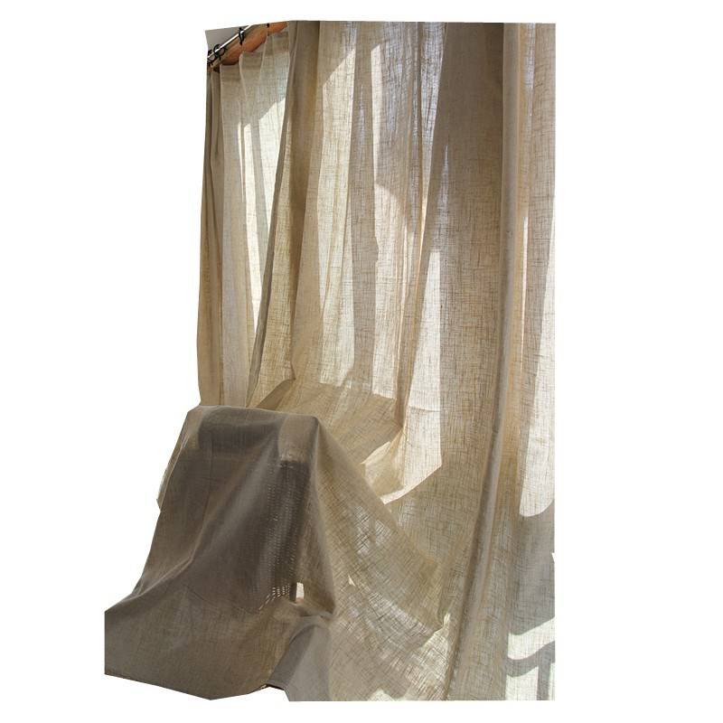 Special offer linen curtain finished shading plus European linen -style linen hook -up rod classroom living room