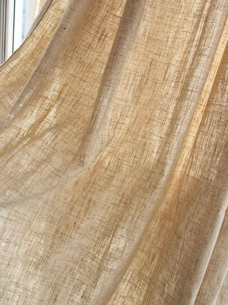Clear linsea curtain finished shading hemp cloth can customize landing hook -through -rod study bedroom guests
