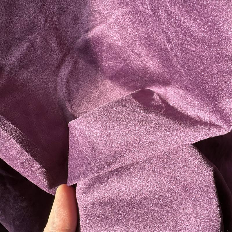 Purple thick finished curtain