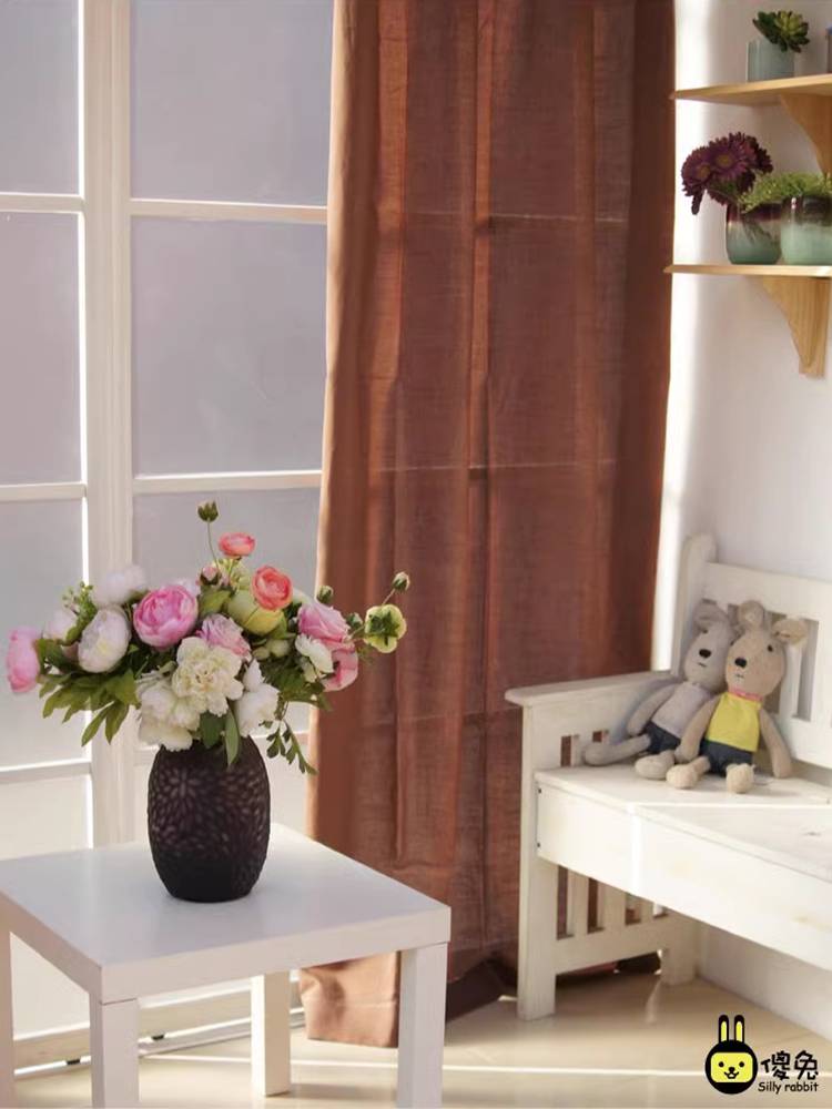 Simple cloth bedroom study, simple modern wind curtain