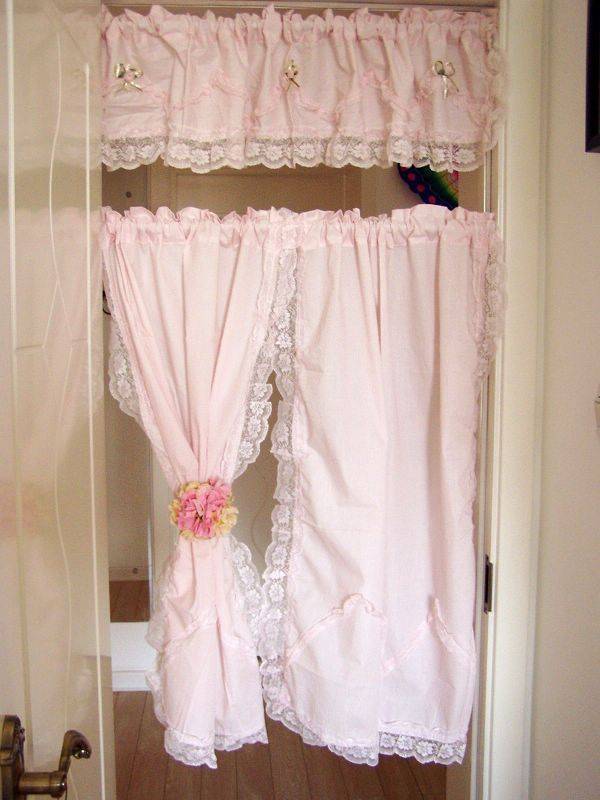 Original innovative lace nail flower door curtain finished curtain curtain princess room bay window shading partition