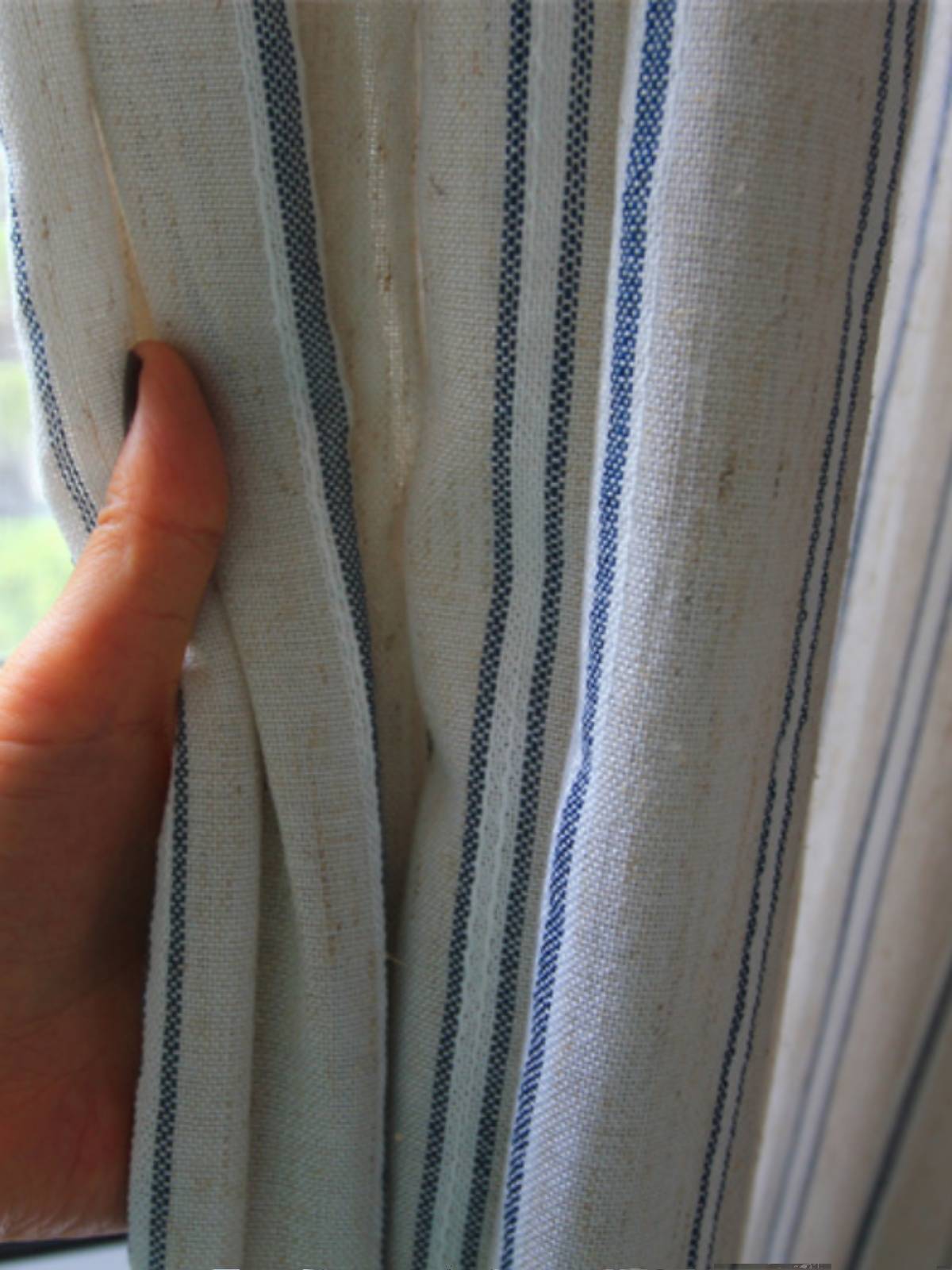 Simpling simple modern hemp curtain finished product