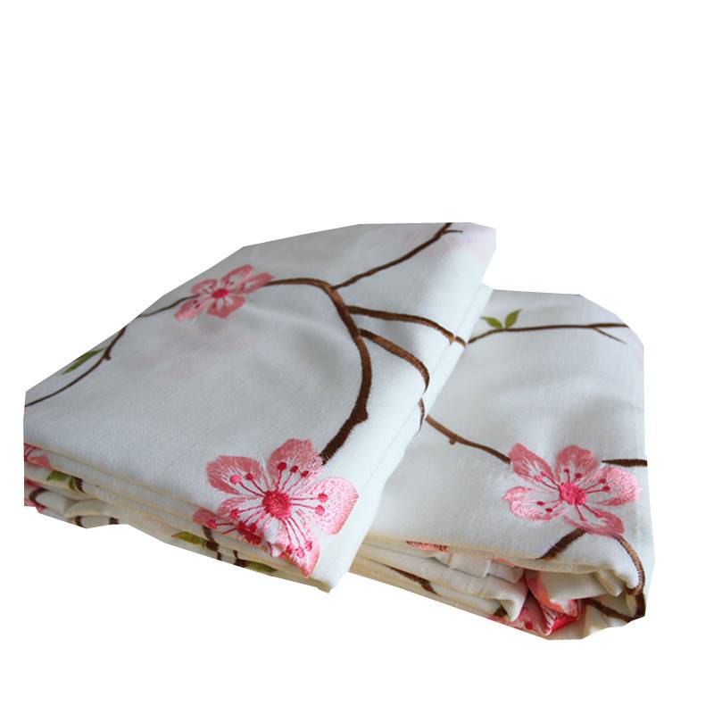 New product curtain products Special offer short curtain bay window bedroom embroidery new pastoral rental housing embroidered white hanging