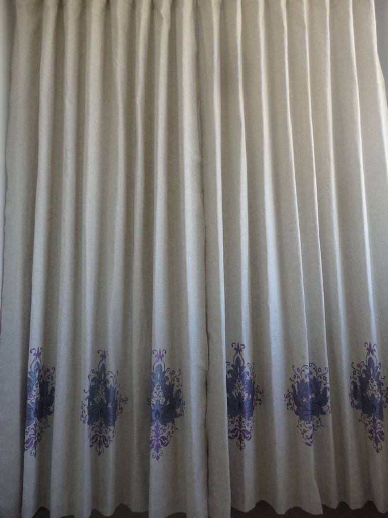 Exit original single hemp color double -layer narrow hook large curtain 180*229