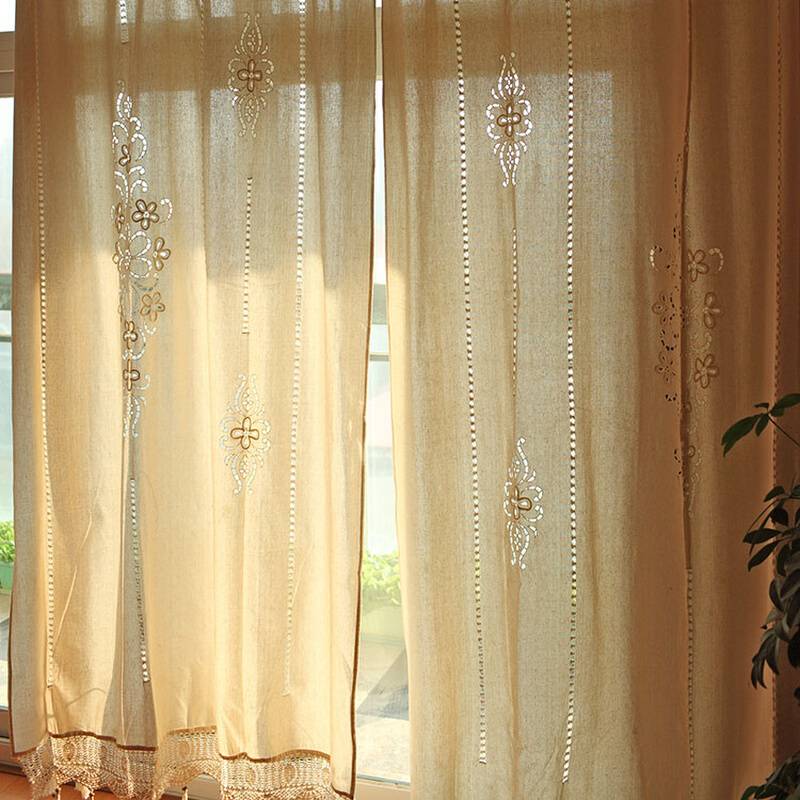 Exit the Mediterranean American French French Cotton and Maqin Lock bedroom Living room finished curtain outside the single Roman curtain
