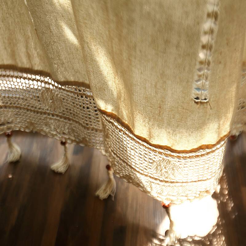 Exit the Mediterranean American French French Cotton and Maqin Lock bedroom Living room finished curtain outside the single Roman curtain