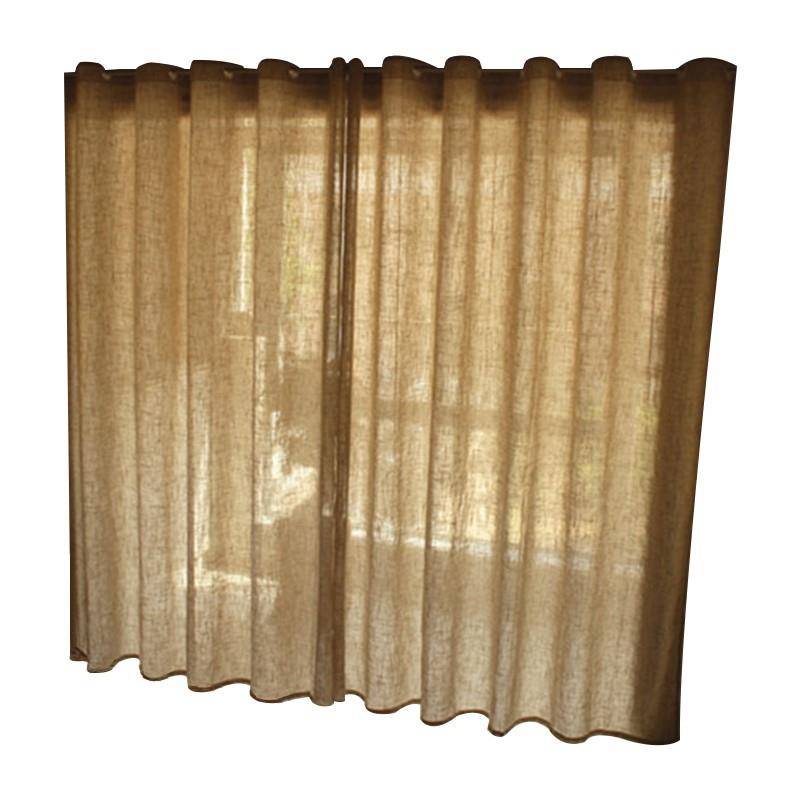 Low -priced exit original single finished curtain half -shading curtain balcony bedroom Bay window baying linen linen color cloth solid color simplicity