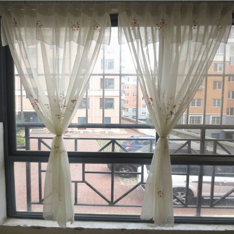 Original Single Embroidered Flower Flower Foods Products Curtain