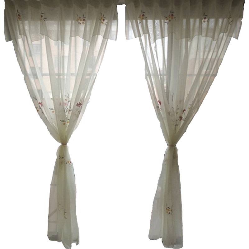 Original Single Embroidered Flower Flower Foods Products Curtain