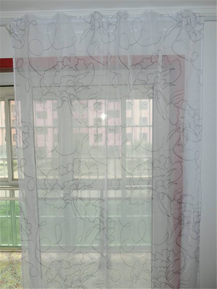 Original single white Teline abstract printing behind the nose, simple modern finished finished curtain