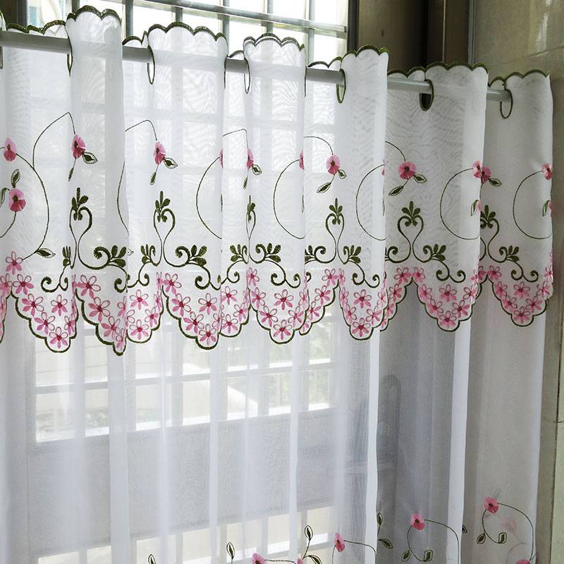 Specialty finished curtain head decoration short window embroidery