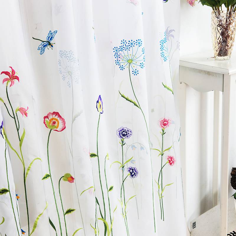 Customized exported rural wind embroidery hook -type screen curtain