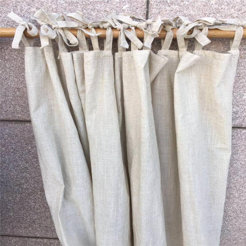 Curtain finished products simplicity Modern solid color cotton linen ingredients, living room bay window special clearance clearance custom processing
