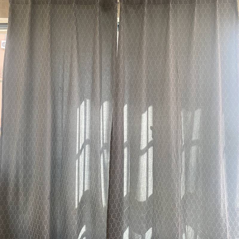 Treatment of exported single finished curtains, half -shading linked hook -type bedroom balcony living room floating curtains special price