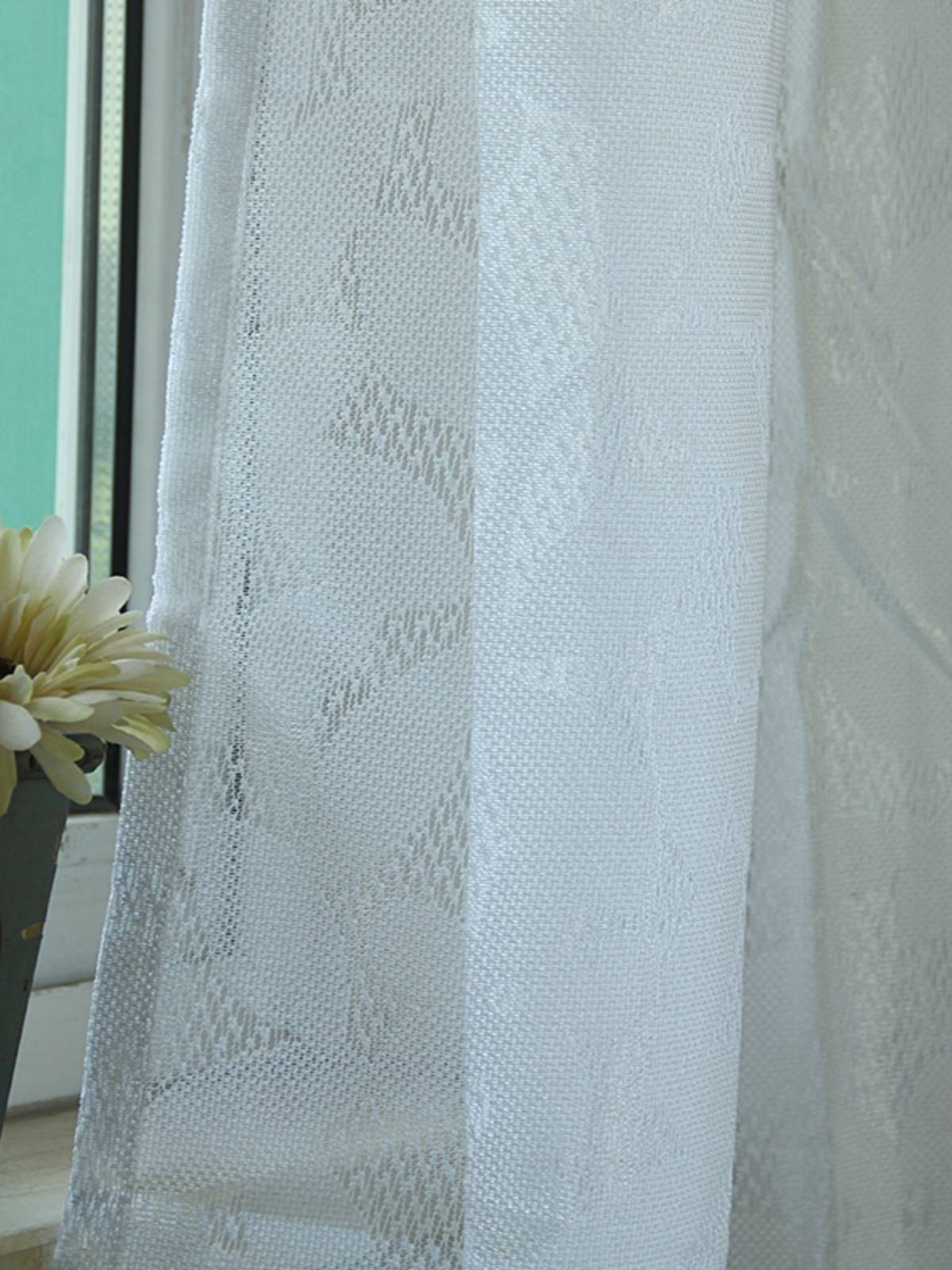 White screen curtain outlet Short curtain Japanese -style window screen carving