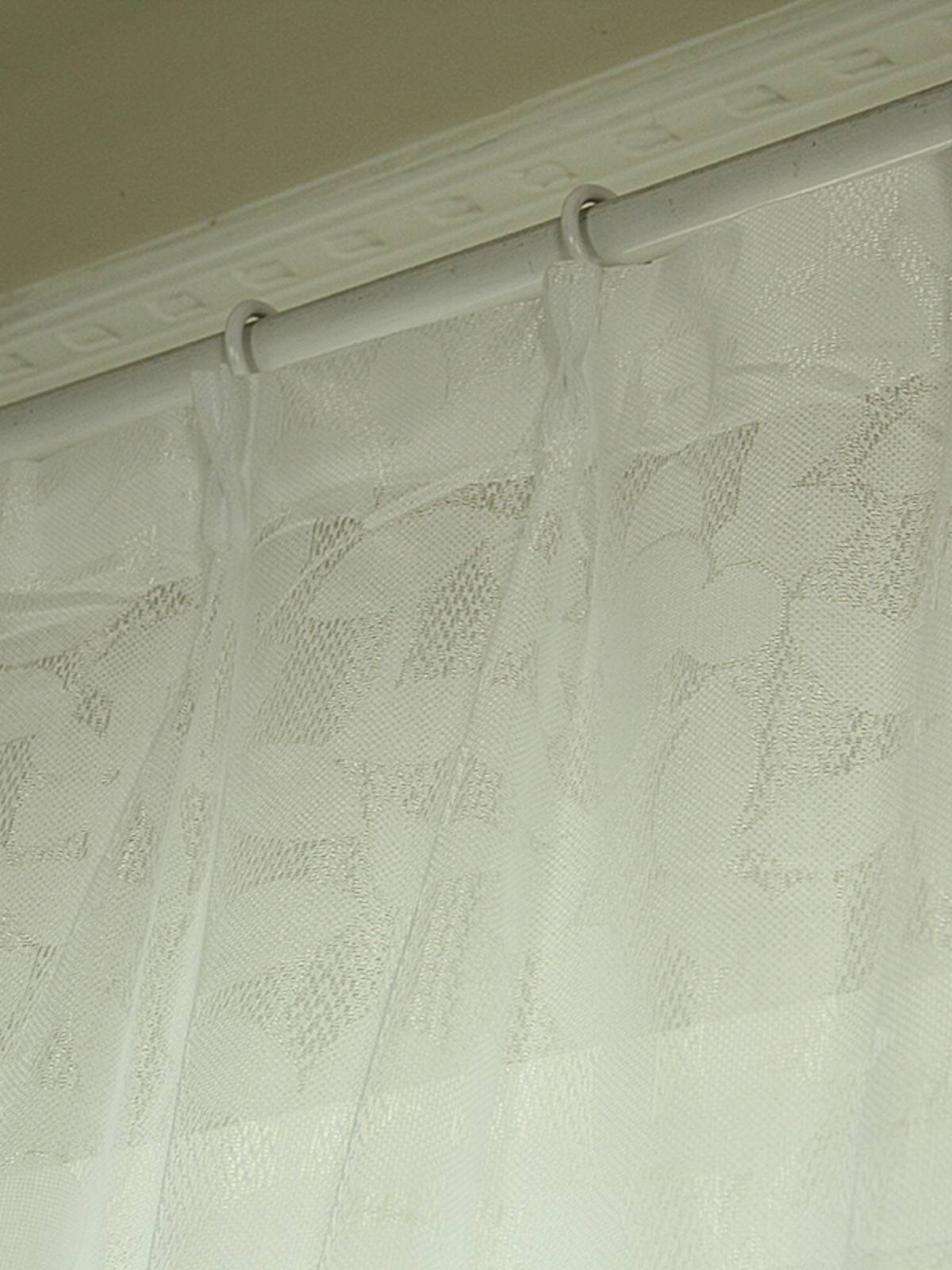 White screen curtain outlet Short curtain Japanese -style window screen carving