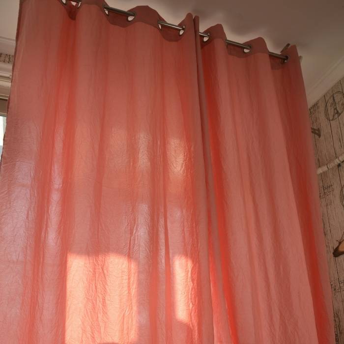 Simple and stylish solid color pressure wrinkle finished curtain