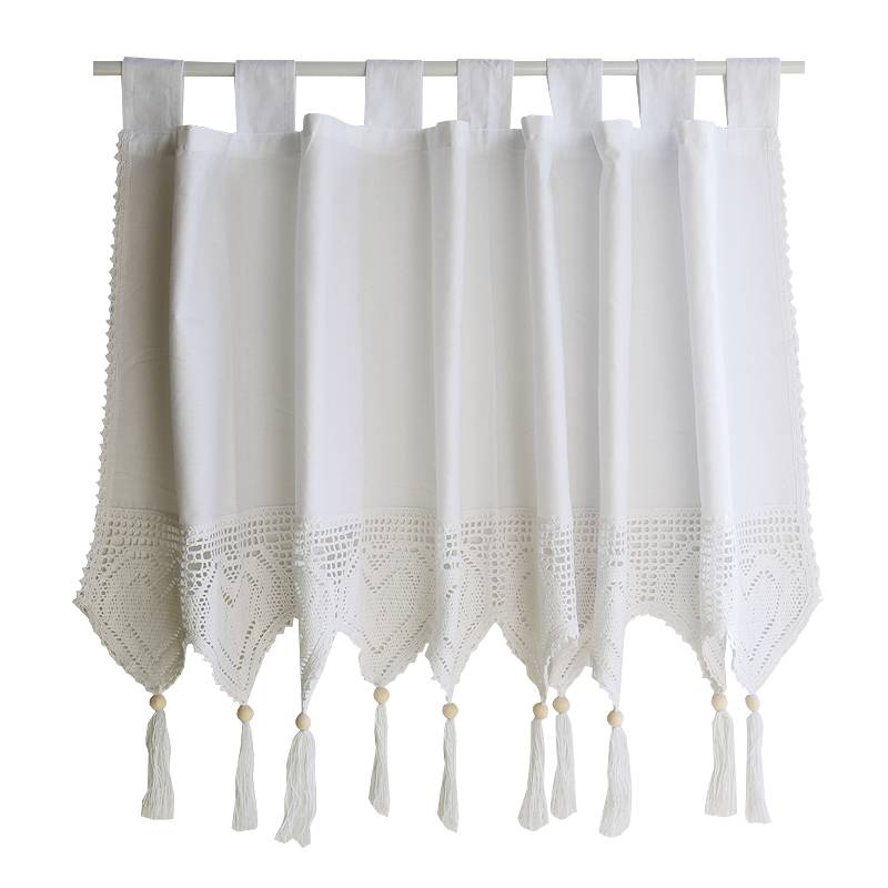 Iris Township Brigade Pure White Cotton Crusher Short Curtain Curtain Curtain American Half Curtain Point Perseverass Coffee Coffee curtain