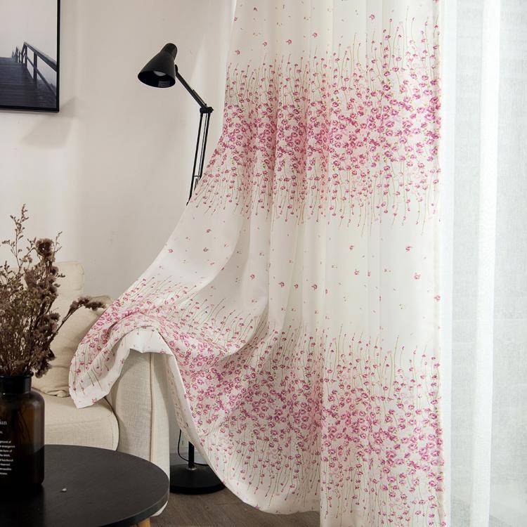 Qingcang small fresh style small flower printed curtain living room bedroom bedroom children's room curtain