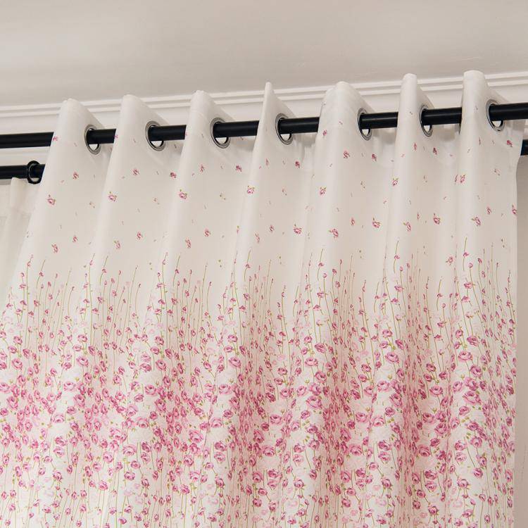 Qingcang small fresh style small flower printed curtain living room bedroom bedroom children's room curtain