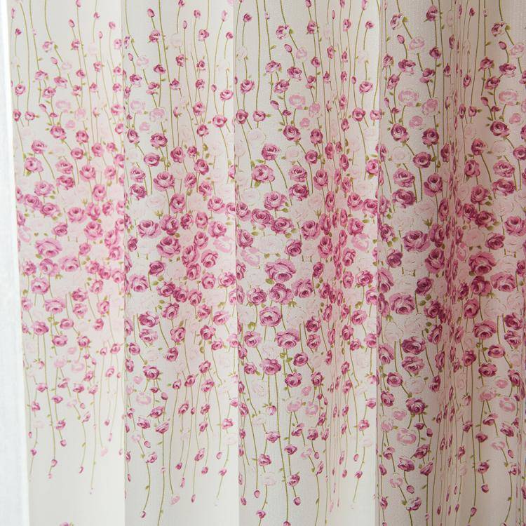 Qingcang small fresh style small flower printed curtain living room bedroom bedroom children's room curtain