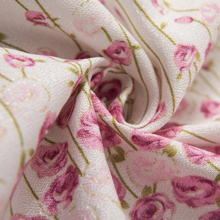 Qingcang small fresh style small flower printed curtain living room bedroom bedroom children's room curtain