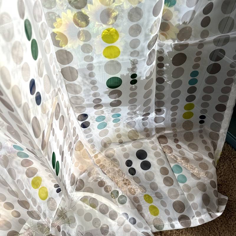 Bay window balcony polyphonic curtains beautiful