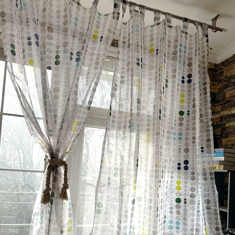Bay window balcony polyphonic curtains beautiful