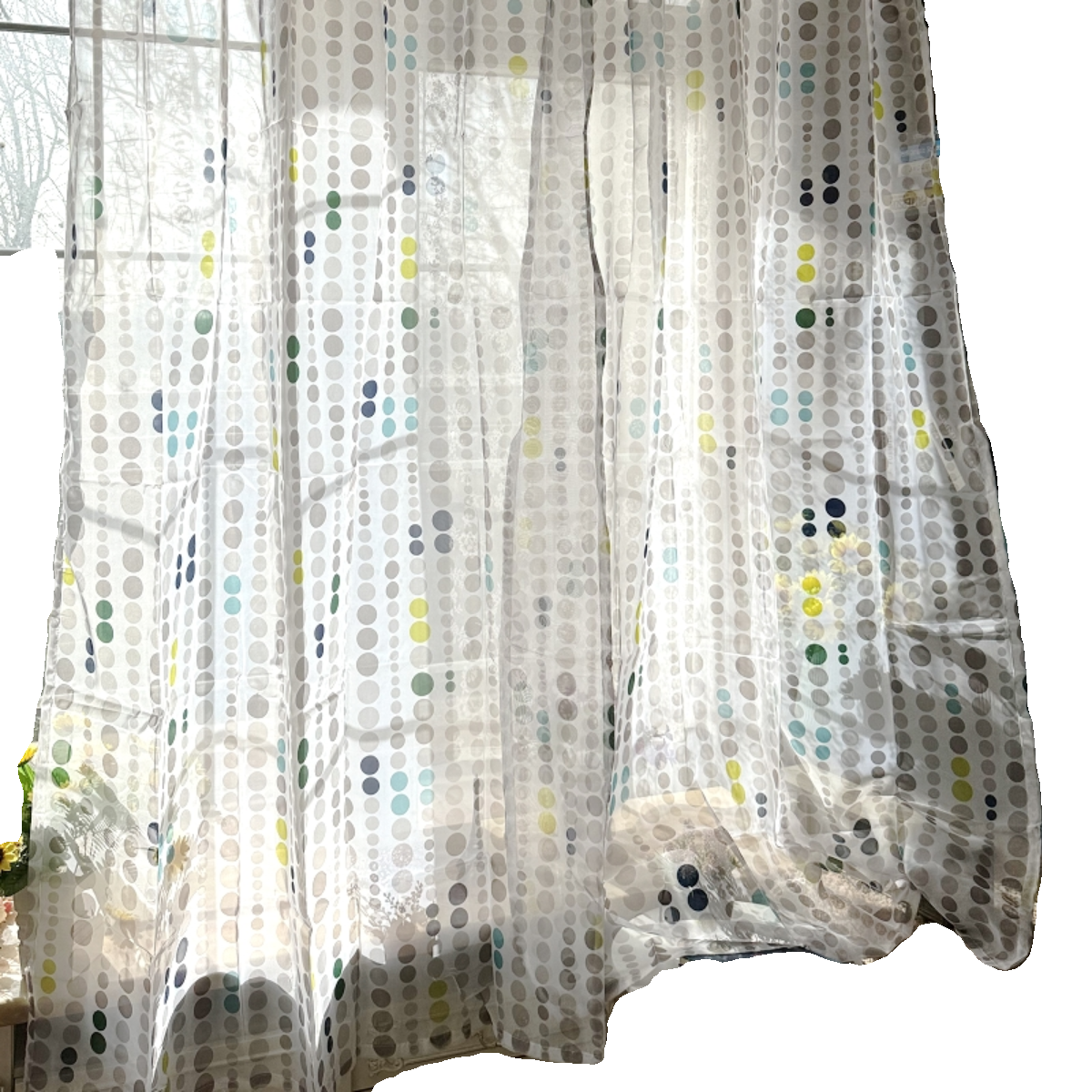 Bay window balcony polyphonic curtains beautiful