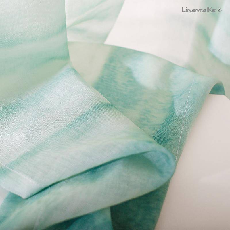 Keqiao manufacturer/Nordic style INS engineering gauze gradient color screen curtain curtain window screen fabric genuine