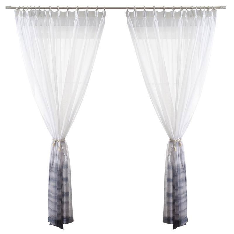 Keqiao manufacturer/Nordic style INS engineering gauze gradient color screen curtain curtain window screen fabric genuine