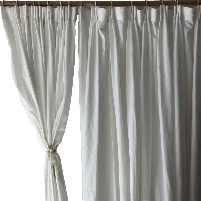 Treatment of finished curtains White half -shading bamboo linker hook living room balcony bedroom can be customized and simple