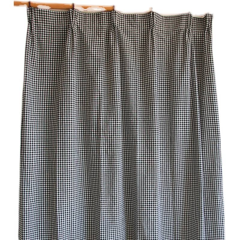 Fresh inventory grid polyester cotton curtain finished special price short curtain half curtain hook bedroom bay window simple and modern