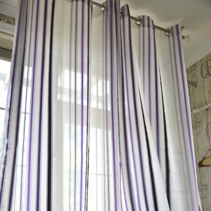 Striped finished product punching curtain inlaid stripe window screen curtain fabric partition decoration decorative curtain special price