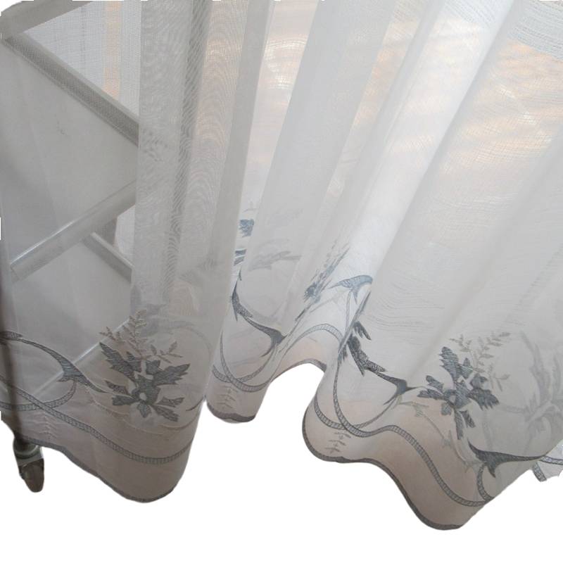 Exit finished window screen special offer white embroidery embroidery beautiful screen curtain living room balcony bedroom bay window