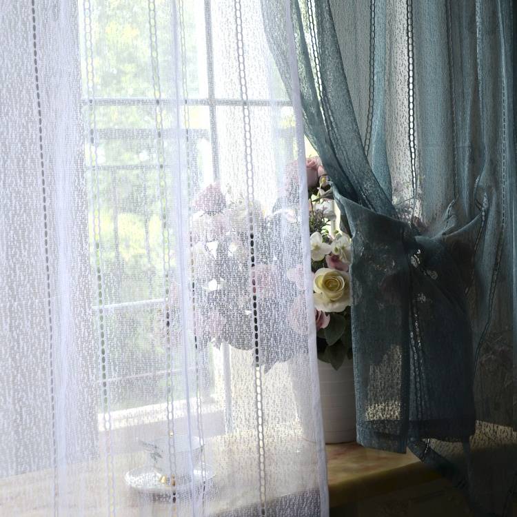 Korean style ink green sunscreen study finished curtain