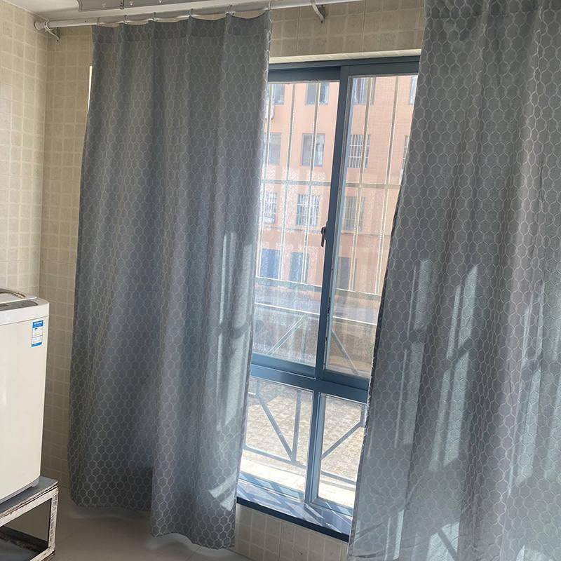 Treatment of exported single finished curtains, half -shading linked hook -type bedroom balcony living room floating curtains special price