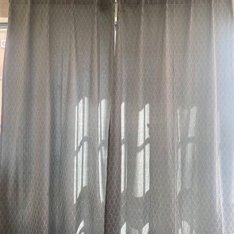 Treatment of exported single finished curtains, half -shading linked hook -type bedroom balcony living room floating curtains special price