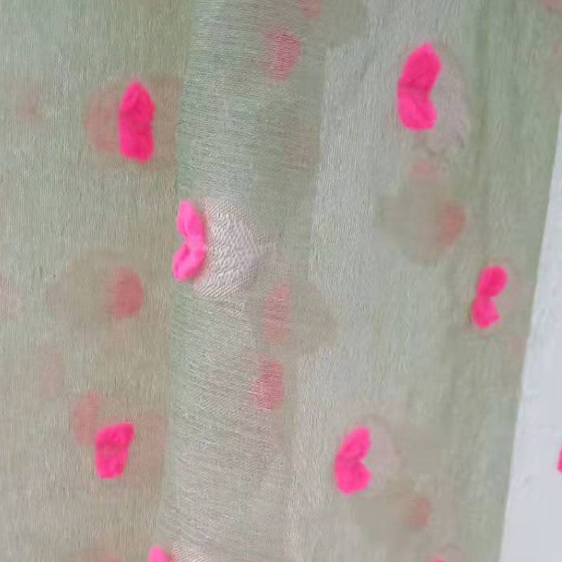 Qian's shading curtain simple ins style Rural living room bedroom Bay window Bay window wild finished yarn partition customization